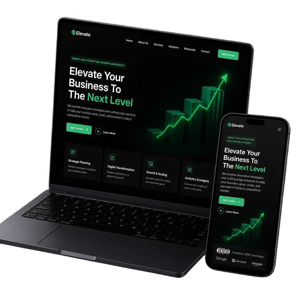 MetaWize AI Website Building Course — AI ने तयार केलेल्या premium business website चा mockup